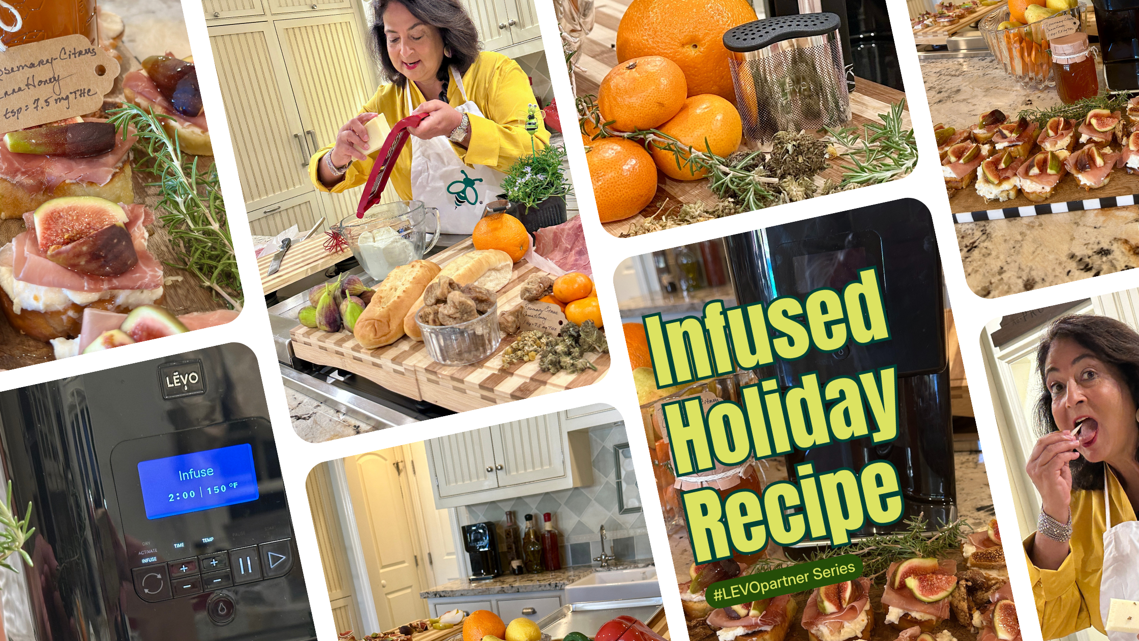 Ricotta, Fig & Citrus Rosemary Infused Honey for Crostini