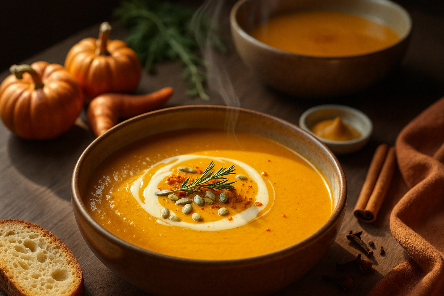 Pumpkin Sweet Potato Soup