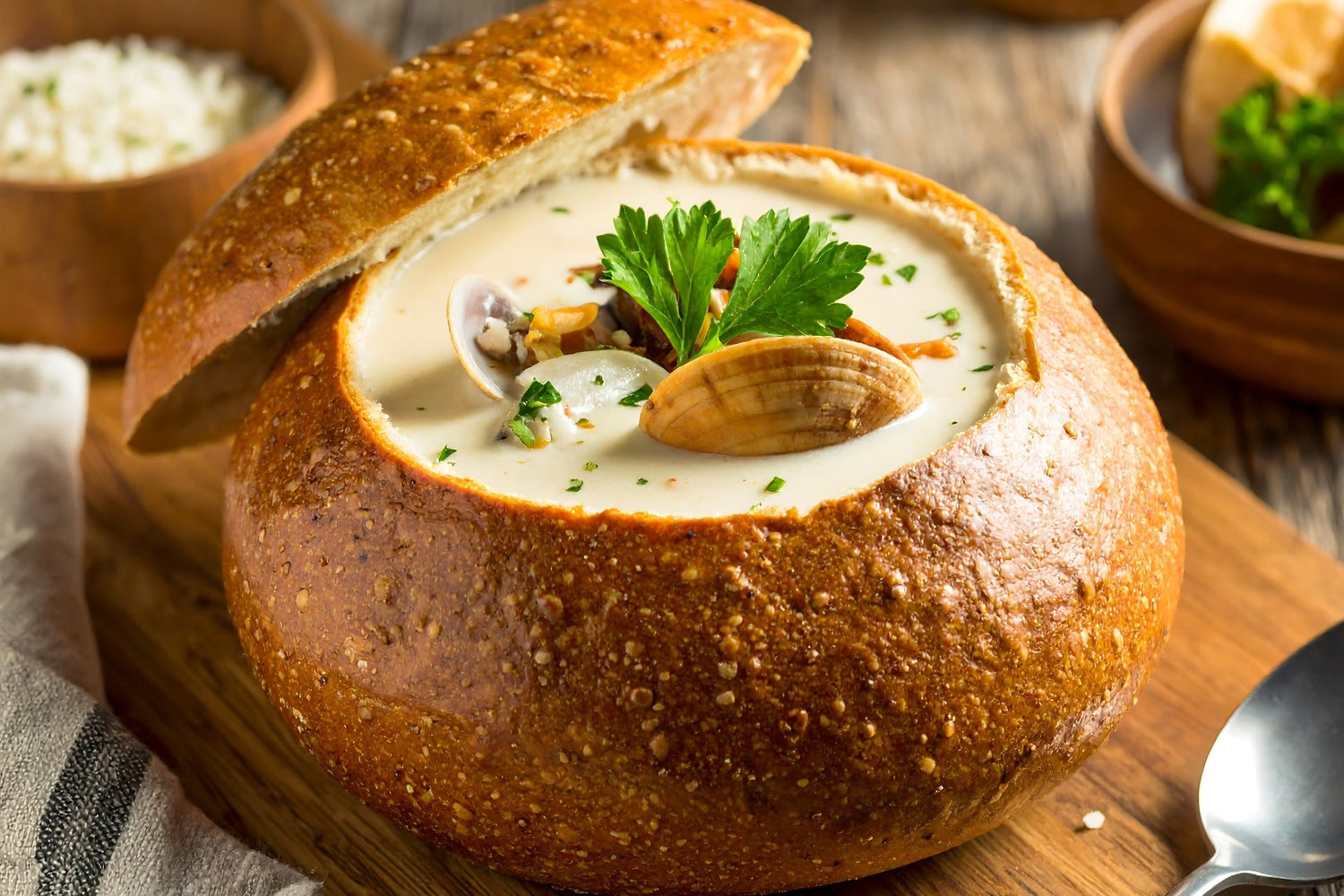 Image of recipe for New England clam chowder made by LEVO.