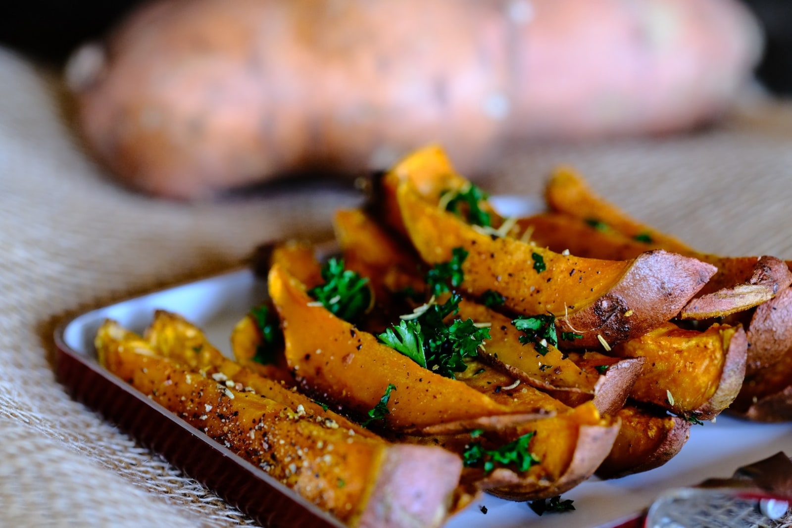 Image of sweet potato fries. Make your own by following LĒVO's cajun sweet potato fries recipe.