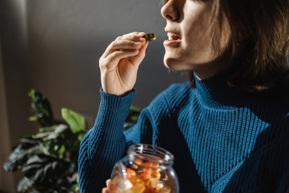 eating an anxiety supporting gummy
