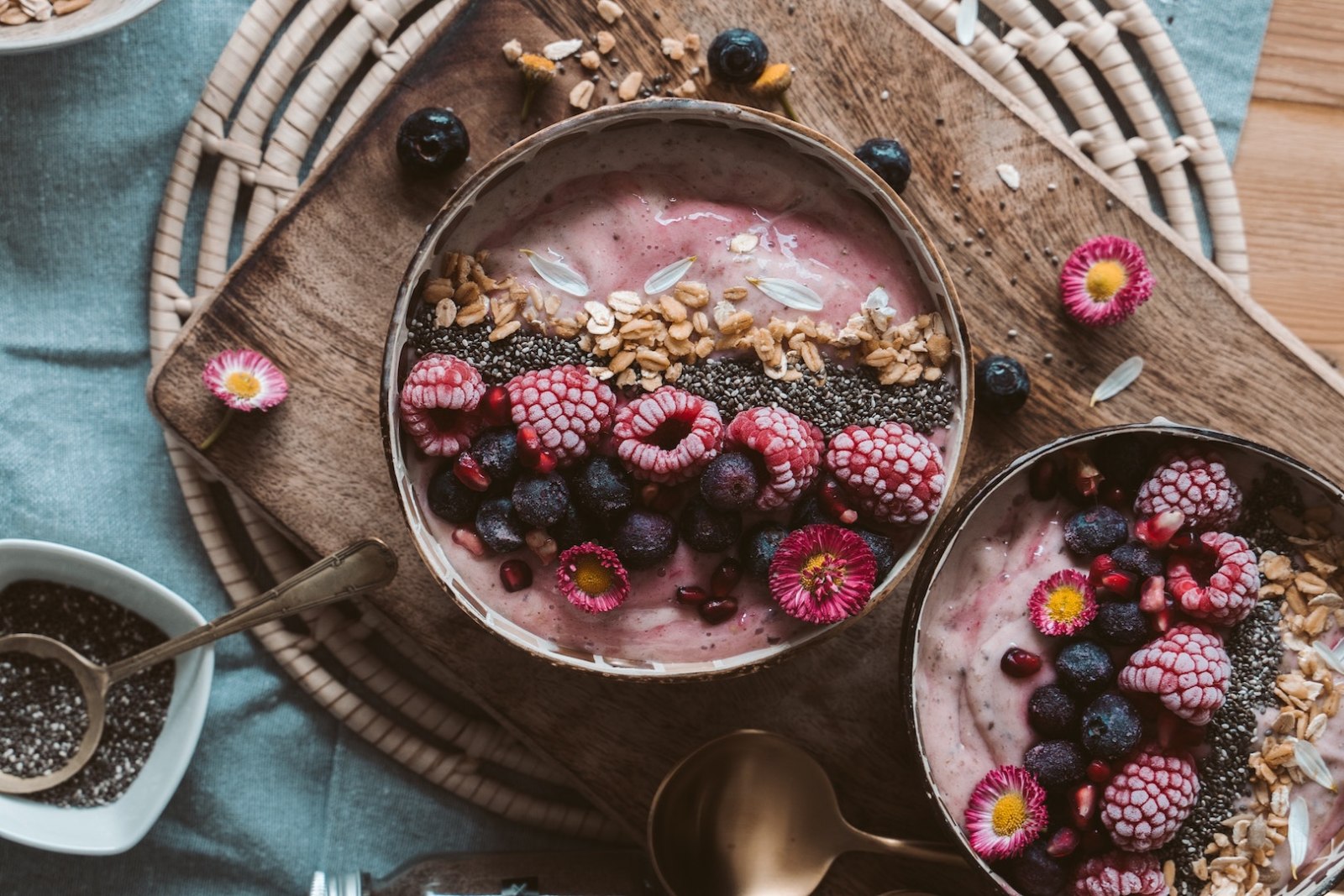 Image of a superfood smoothie bowl made with LĒVO.