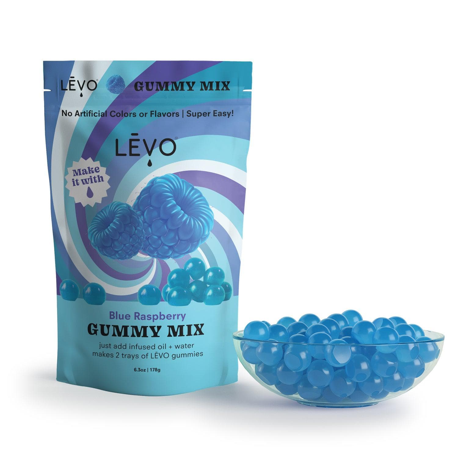 LEVO Gummy Mix in Blue Raspberry flavor