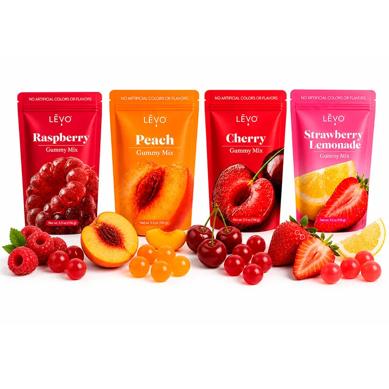 Gummy Mix Variety 4 Pack - Cherry, Peach, Raspberry, Strawberry Lemonade