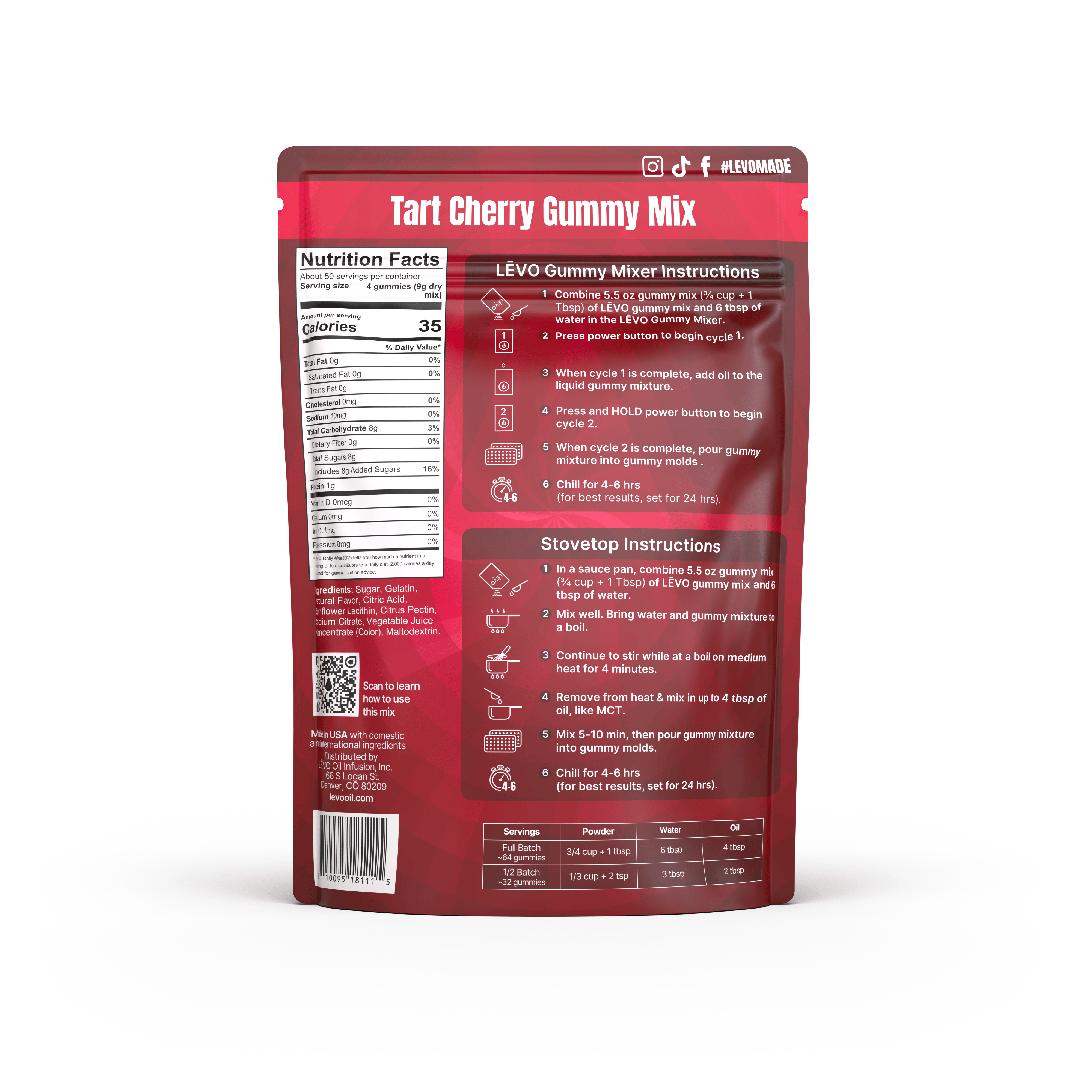 Gummy Mix - Tart Cherry (Bulk Mix)