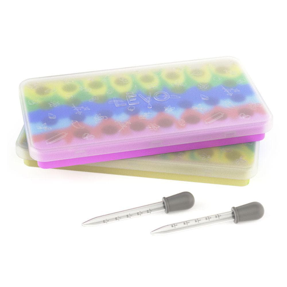 LEVO silicone gummy and candy molds, set of two with droppers