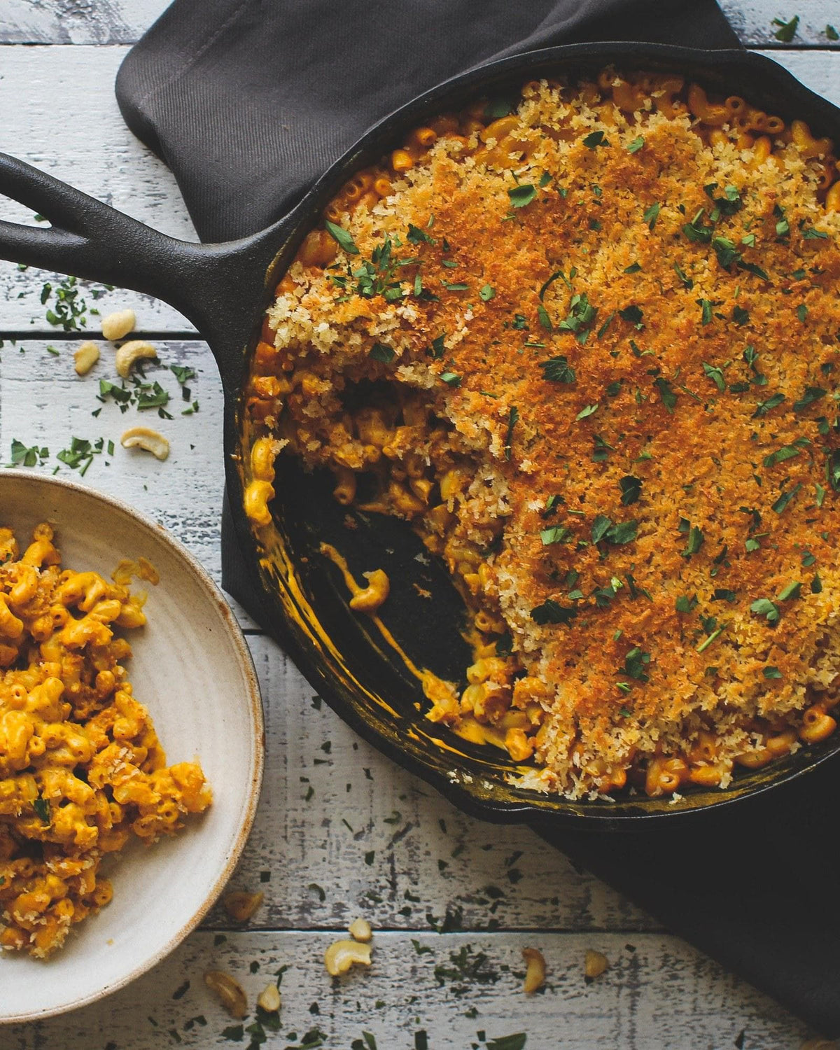 A home-cooked cast-iron dish