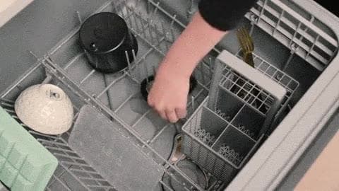 LĒVO parts going into the dishwasher