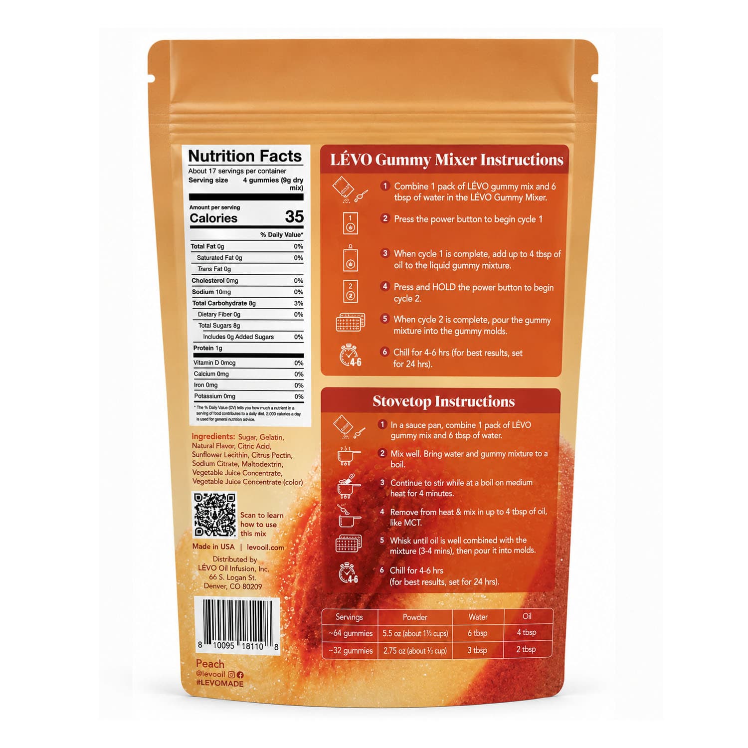Gummy Mix - Tropical Peach (5.5 oz)