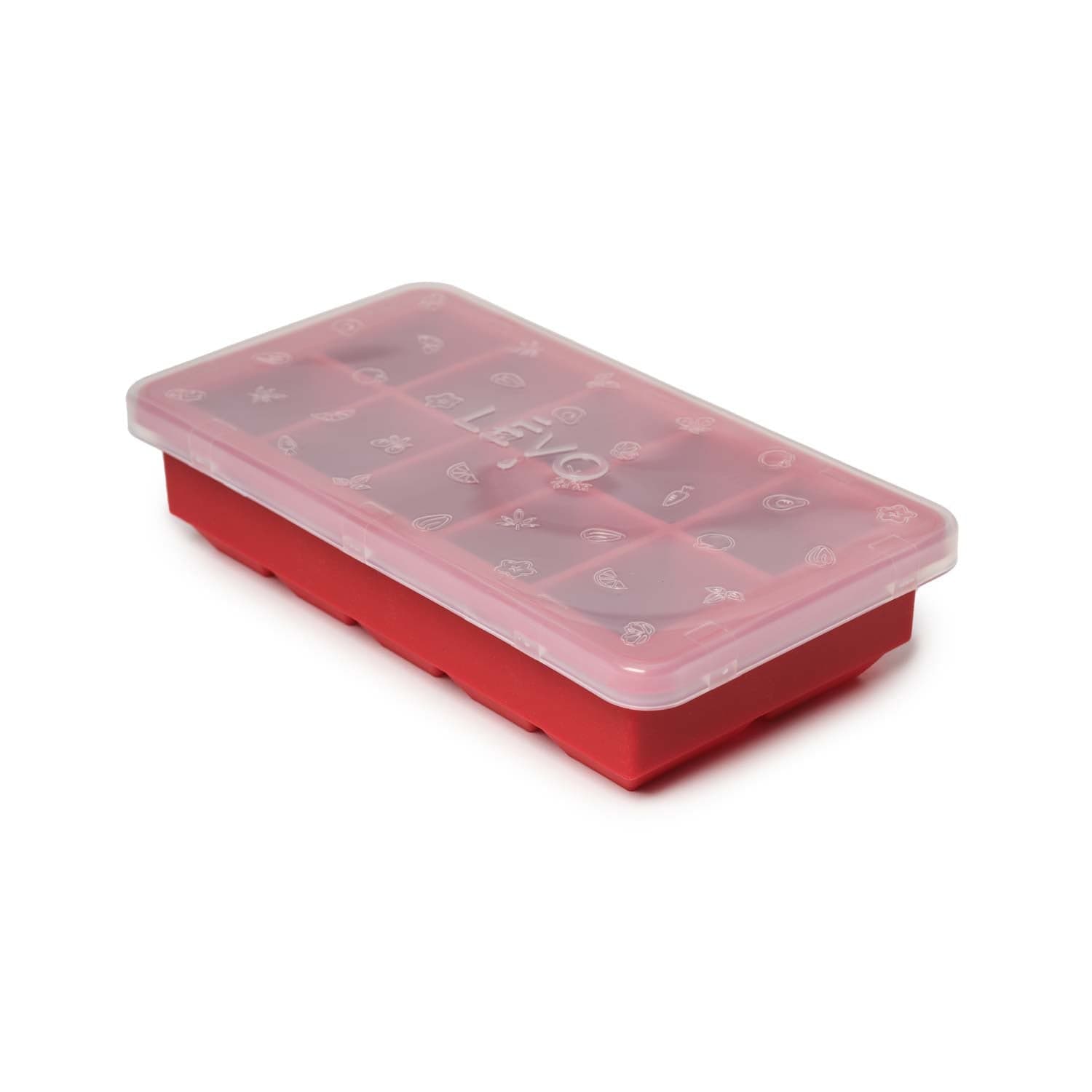 LEVO oil herb block tray in Red with transparent cap