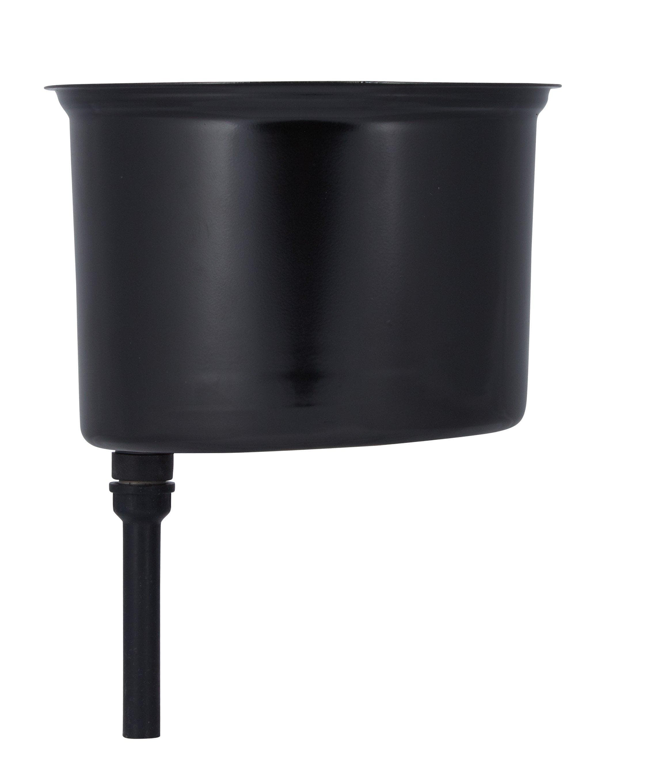 The LEVO II drain tube screws onto the ceramic reservoir.
