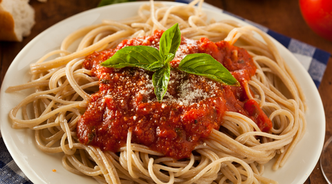 Spaghetti Marinara with Garlic-Infused Olive Oil