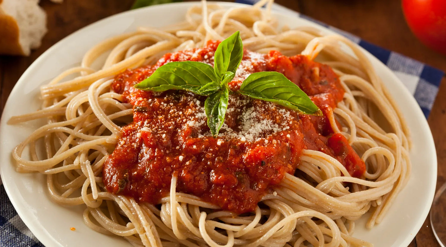 Spaghetti Marinara with Garlic-Infused Olive Oil