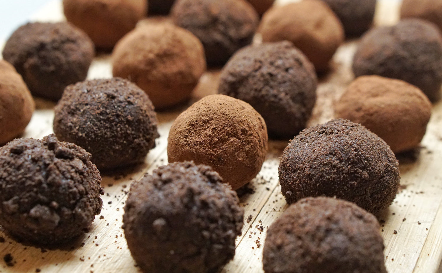 Image of hemp truffles on a sheet by LĒVO.