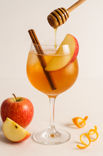 Honey Infused Cinnamon Apple Spritz