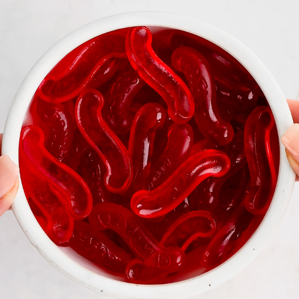 Delicious and functional cherry echinacea infused gummy worms.