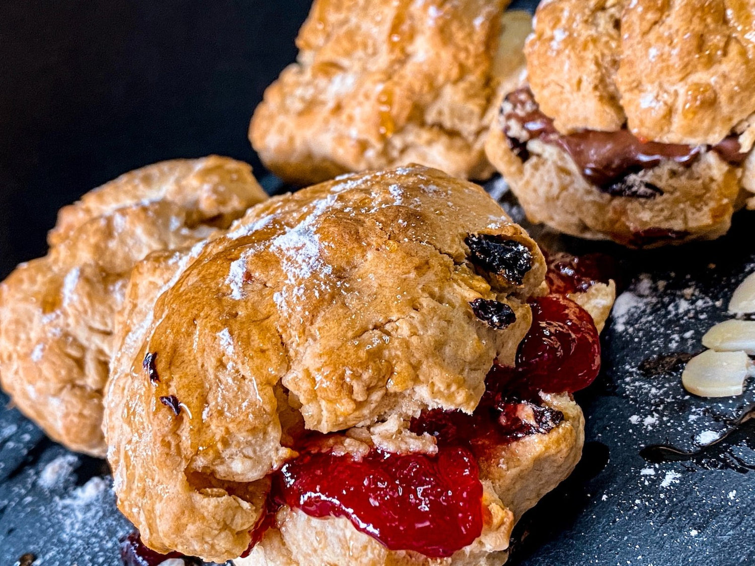 Image of scones made with LĒVO's easy English scones recipe.