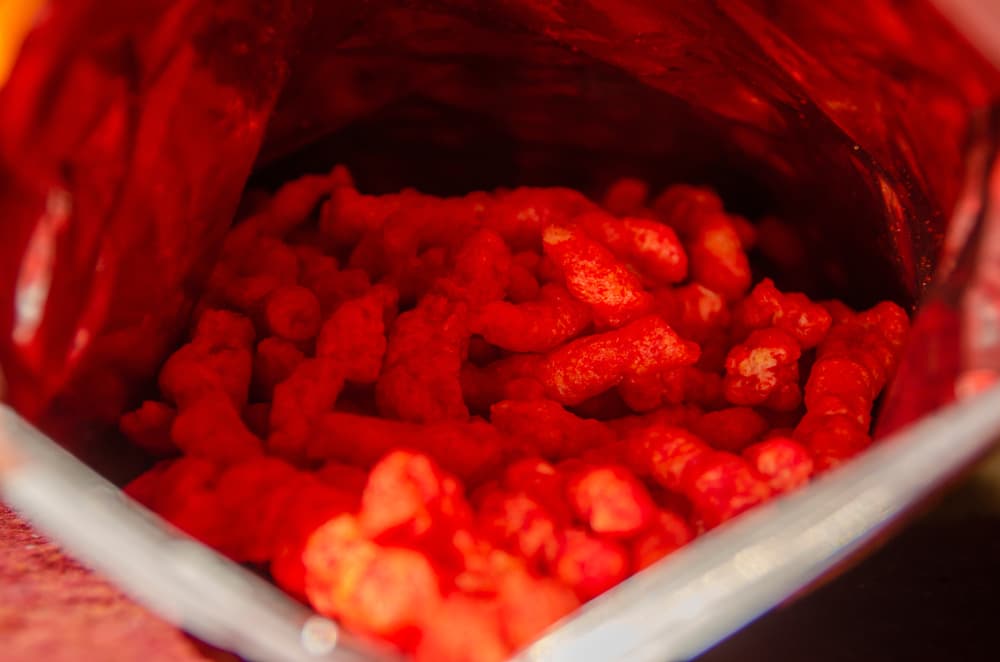 Hot Cheeto Mozzarella Sticks