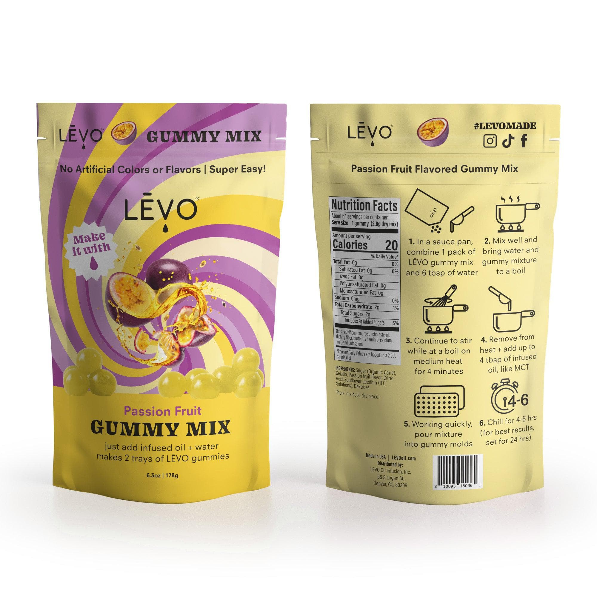 LEVO gummy mix Passion Fruit flavored limited edition