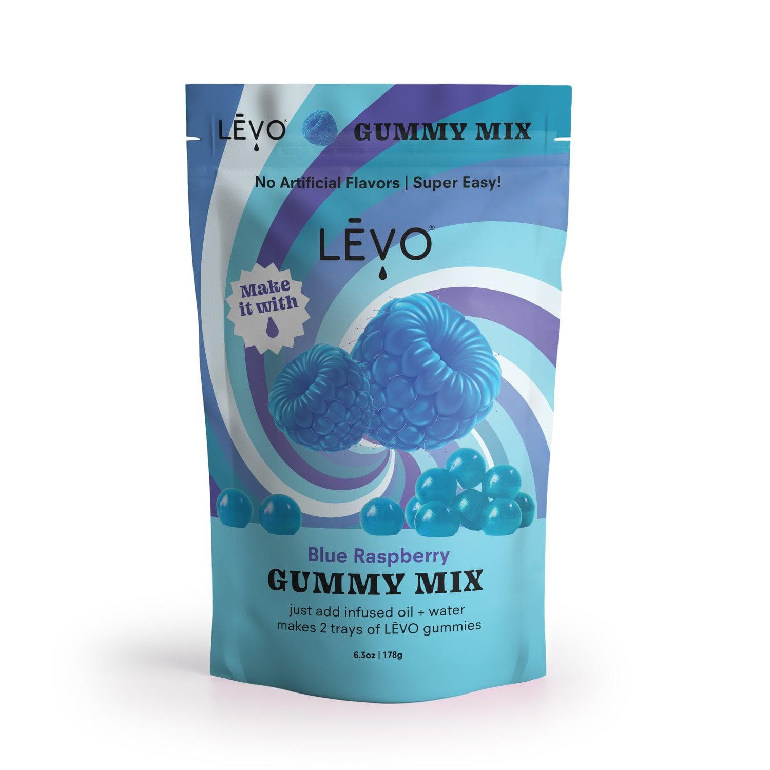 LEVO Gummy Mix in Blue Raspberry flavor
