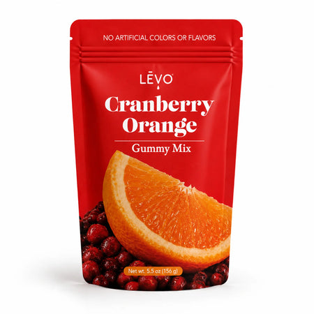 Cranberry Orange Easy to Use Flavored LĒVO Gummy Powder Mixes