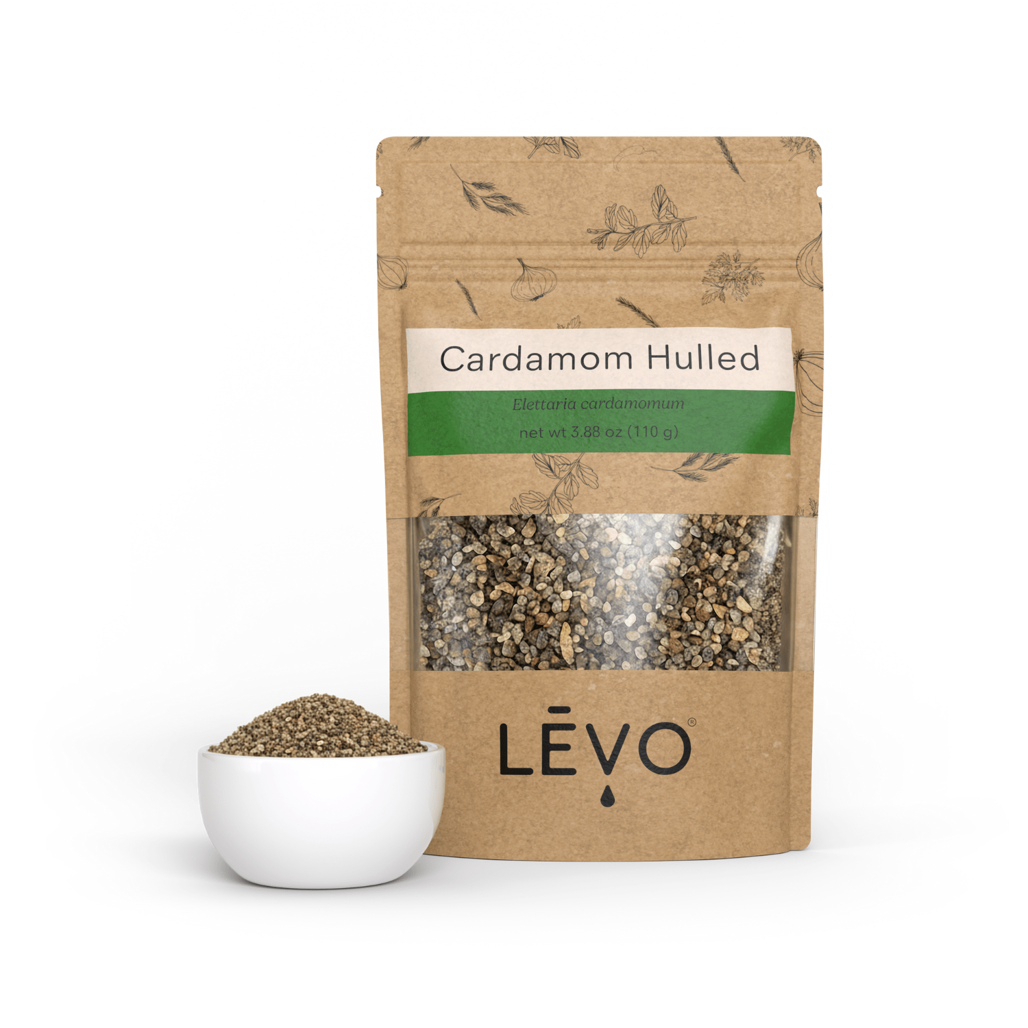 Organic Cardamom Hulled (110 g)