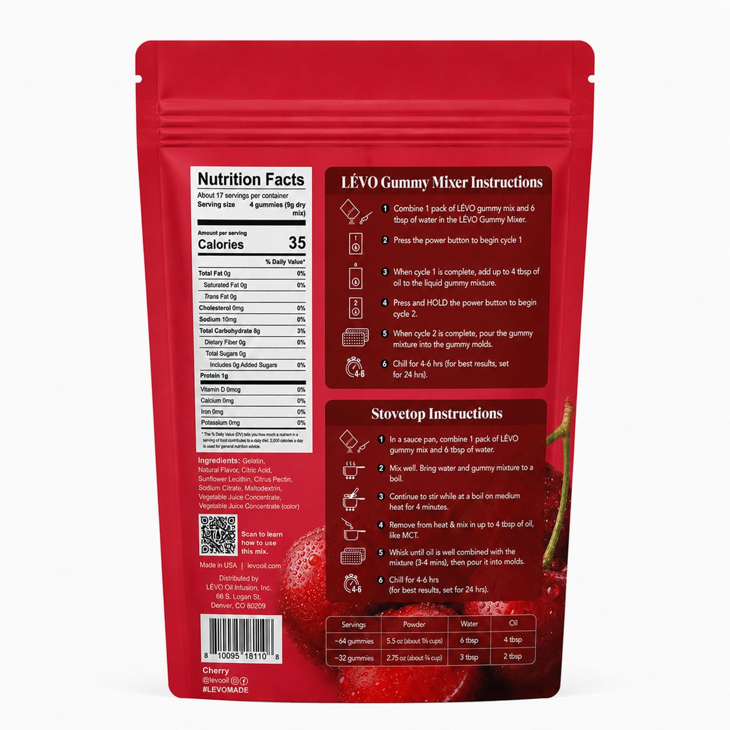 Gummy Mix - Tart Cherry - Sugar Free (5.5 oz)