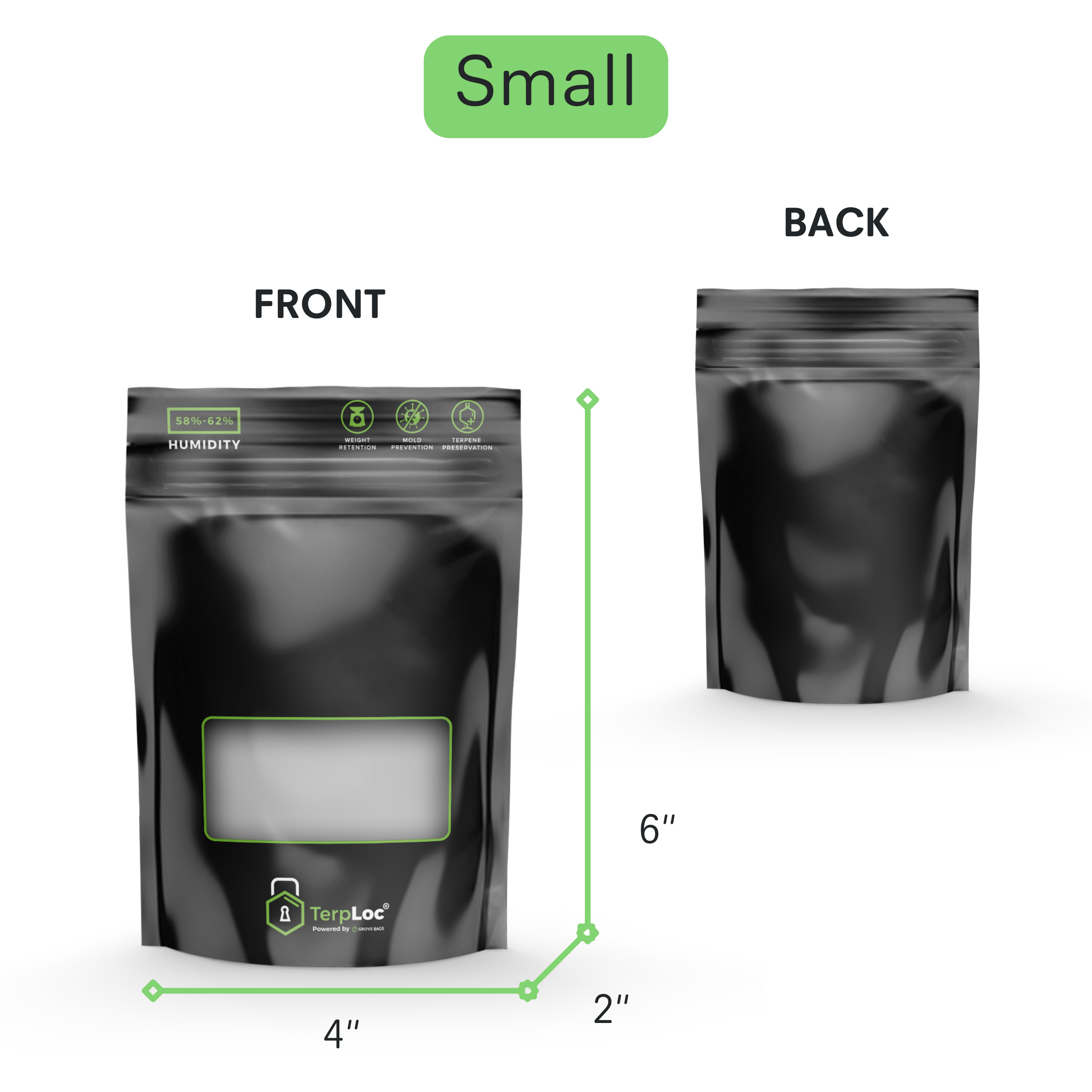 TerpLoc Storage Bags Small X10 4 x6.6 x2