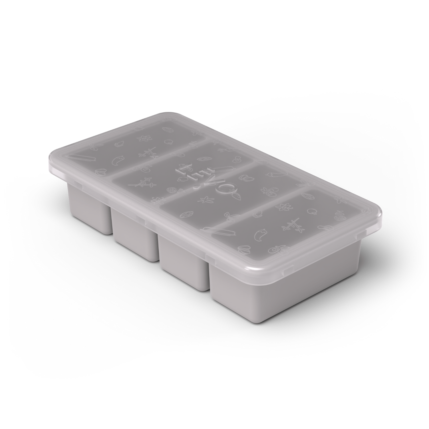 LEVO Butter Mold silicone accessory storage tray with lid