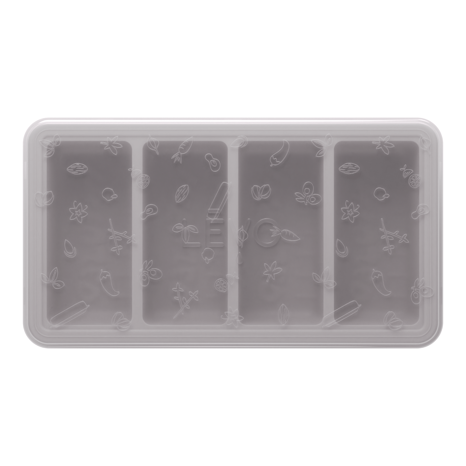 LEVO Butter Mold silicone accessory storage tray with lid