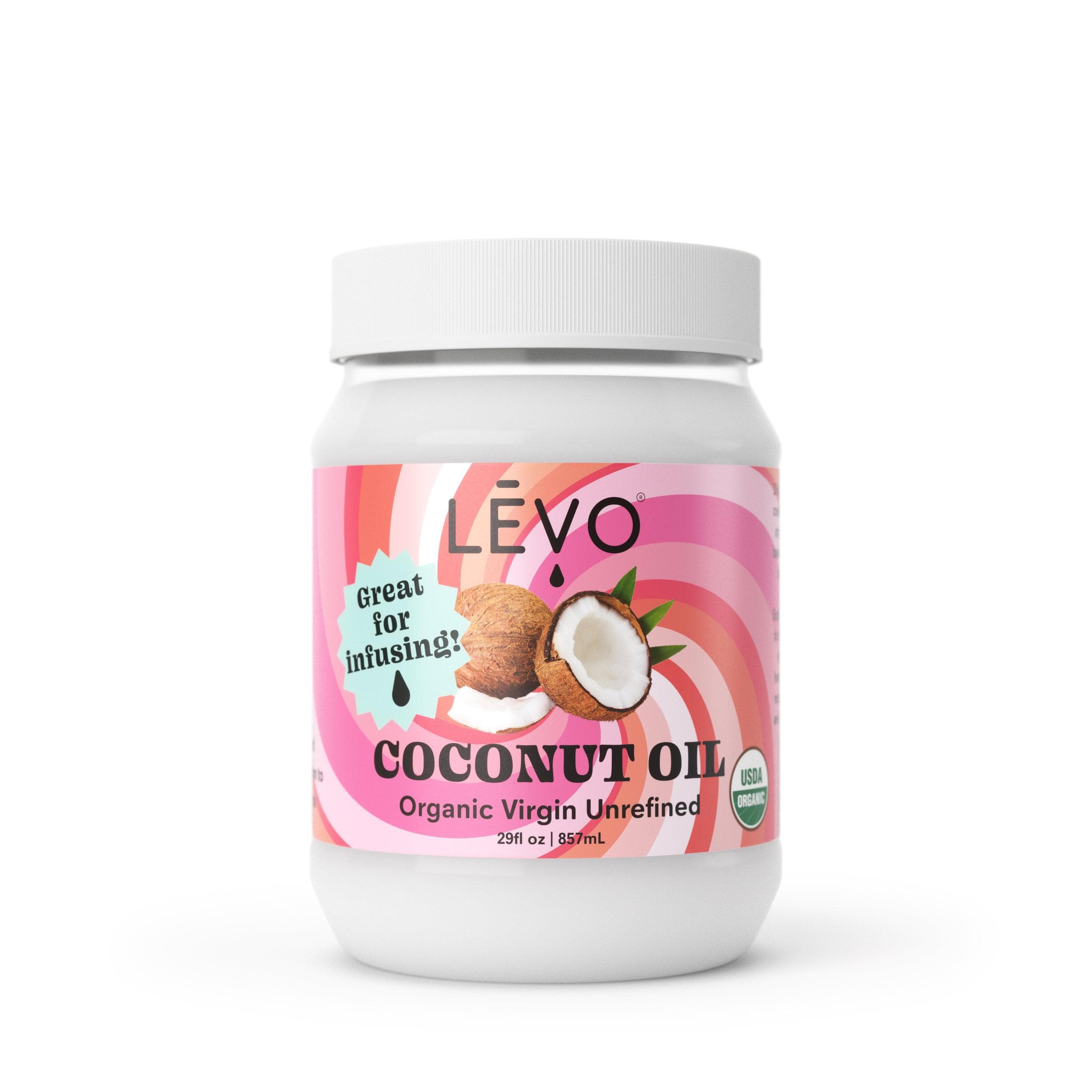 LEVO Coconut Oil is Organic, virgin, and unrefined. It's great for infusing and has a nice coconut taste. Certified Organic for all your healthy infusions with LEVO II. The 29 oz jar will fill almost 2 reservoirs full. Cold-pressed and pure, LĒVO Organic Virgin Coconut Oil is a nutritious choice for your culinary creations.