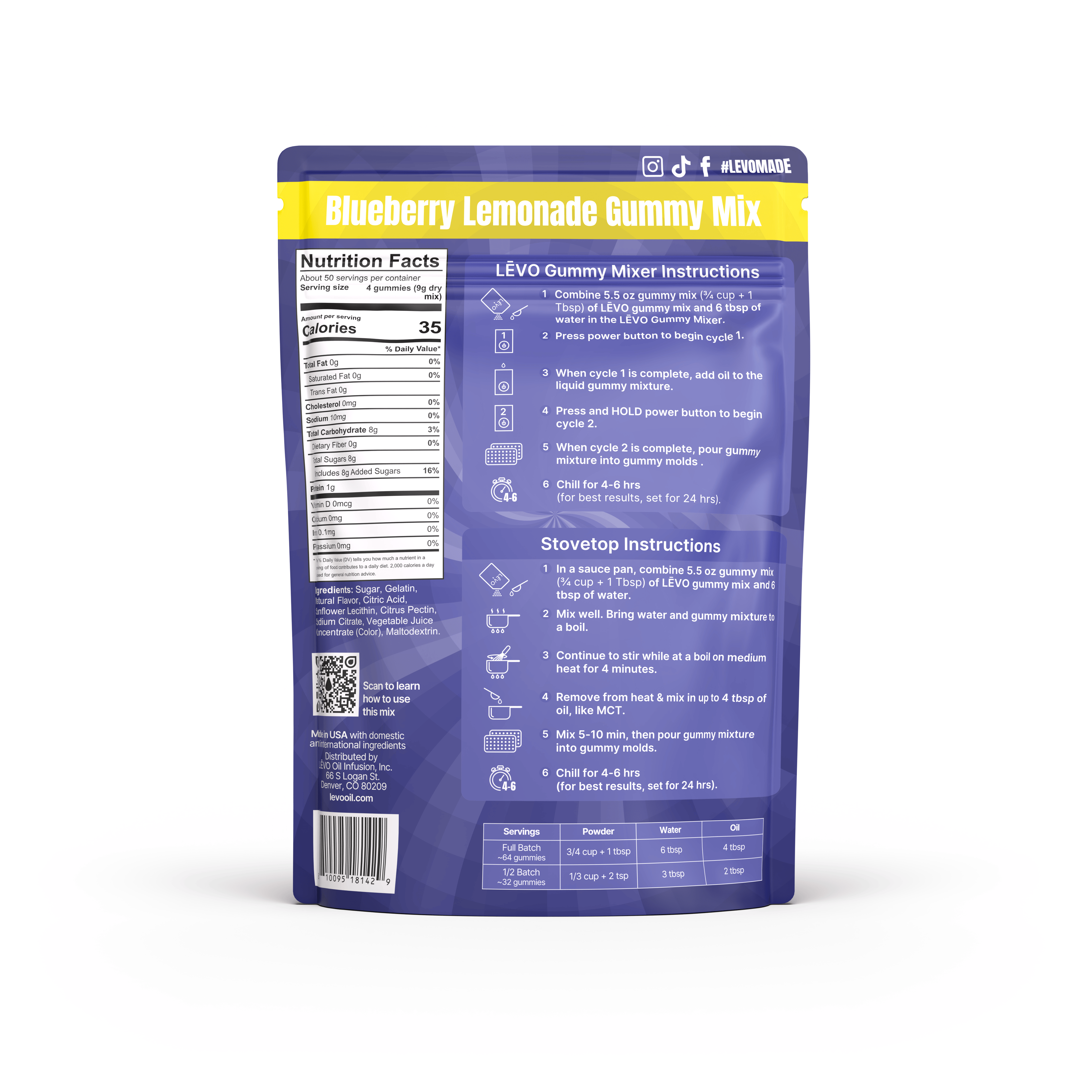 Gummy Mix - Blueberry Lemonade (Bulk Mix)