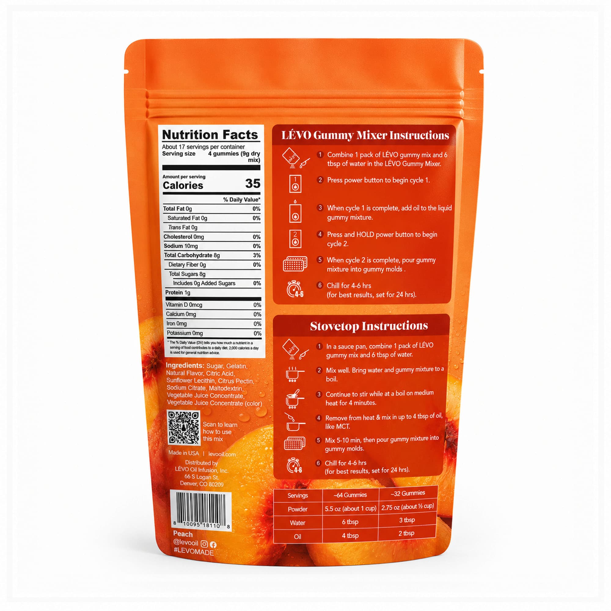 Gummy Mix - Tropical Peach (5.5 oz)
