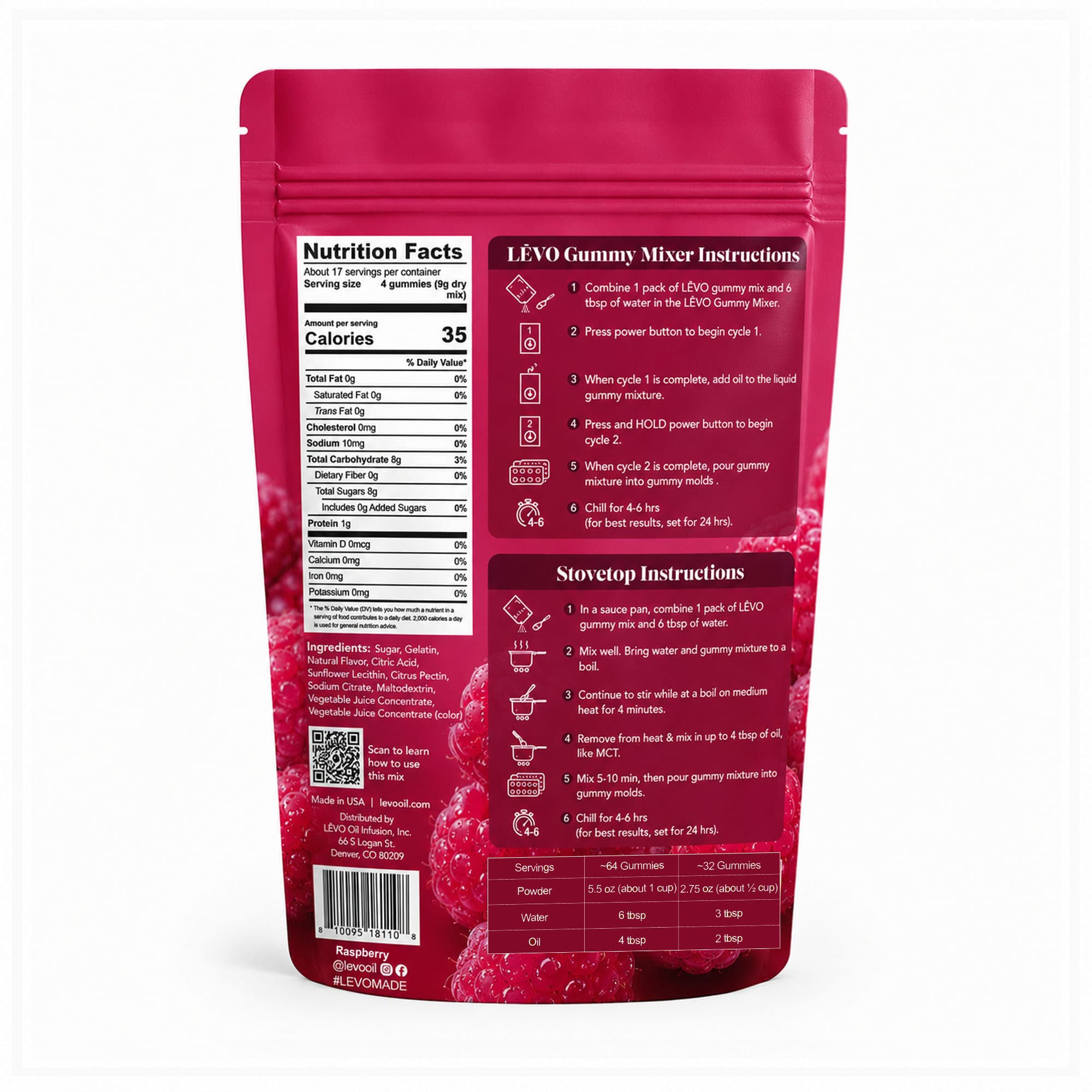 Gummy Mix - Raspberry (16.5 oz)