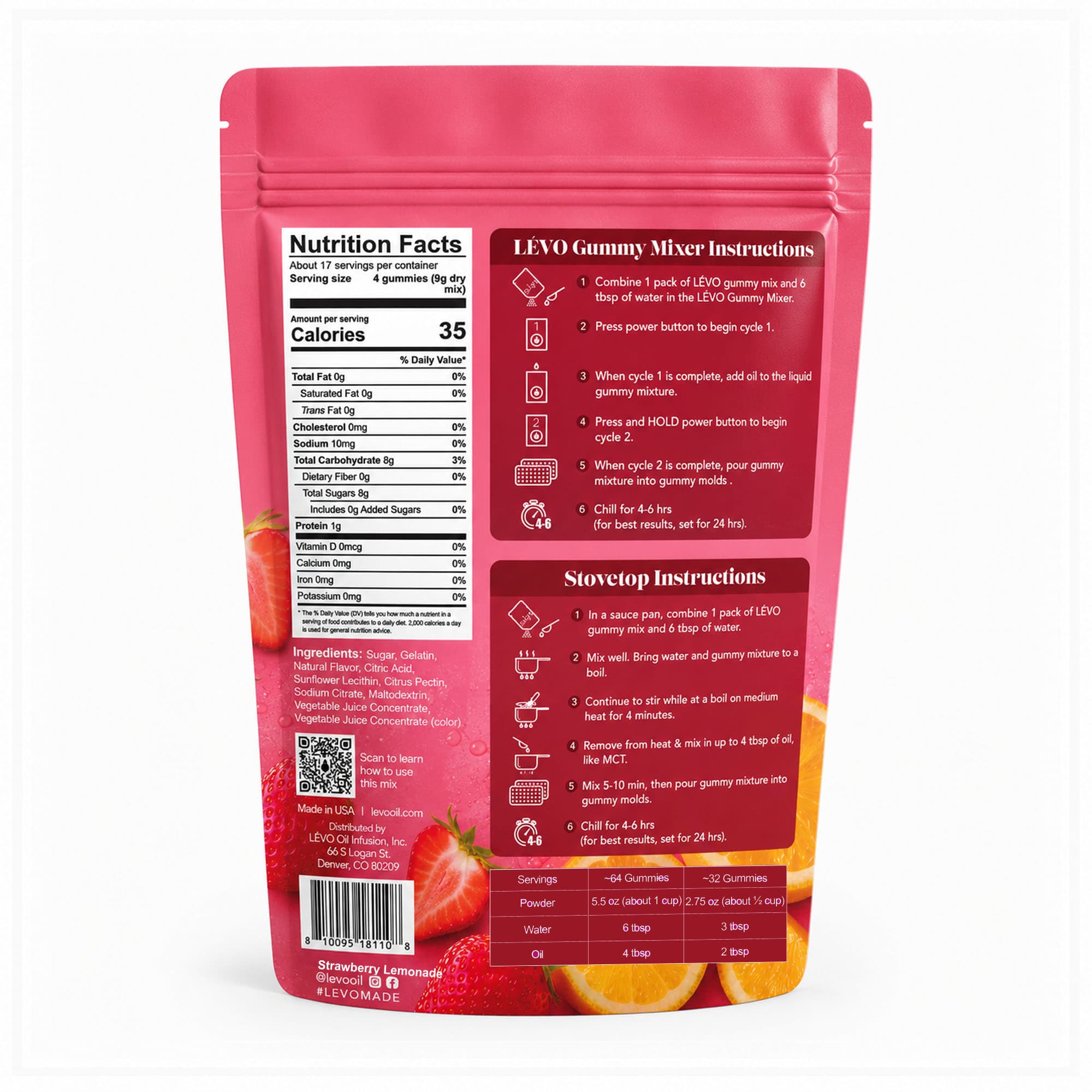 Gummy Mix - Strawberry Lemonade - Sugar Free (5.5 oz)