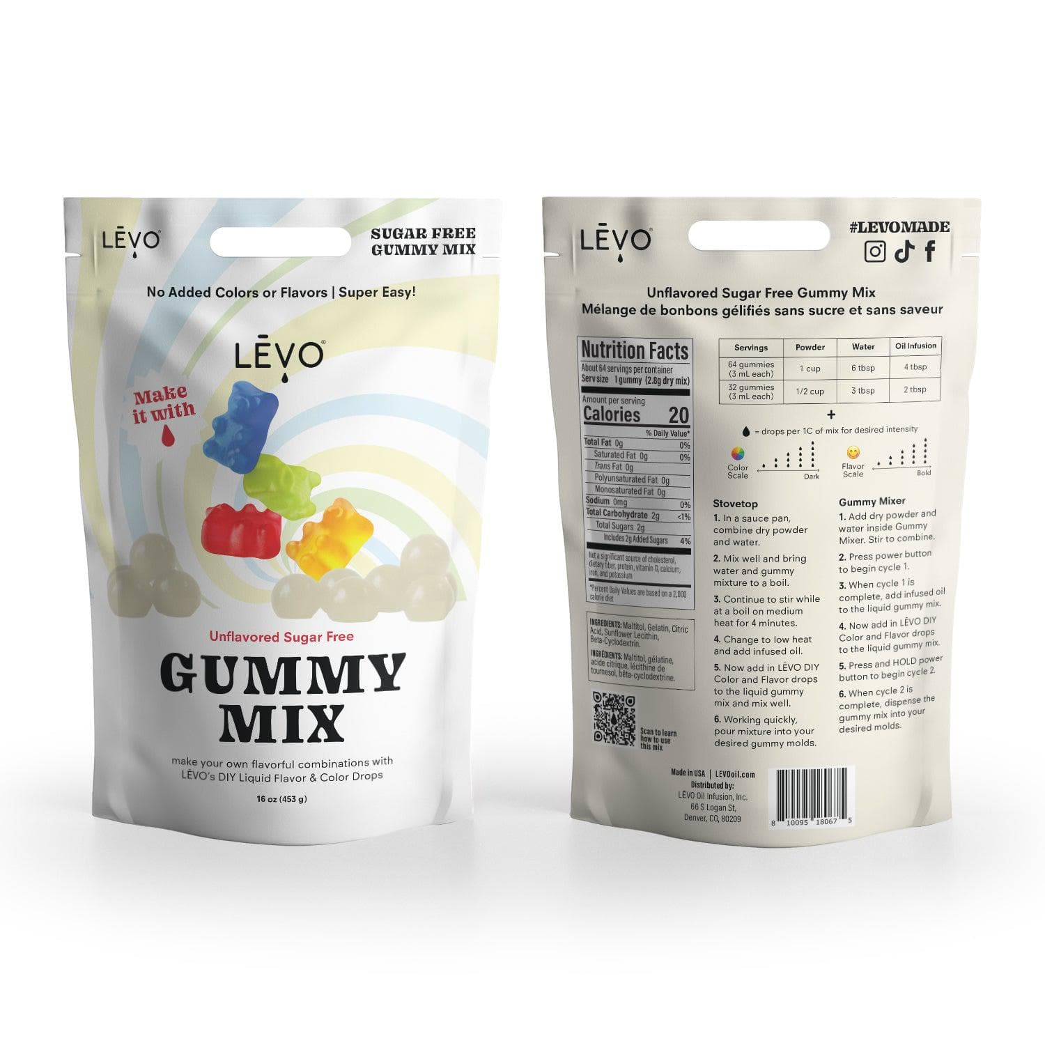 Gummy Mix - Unflavored, 16 oz (Sugar Free)