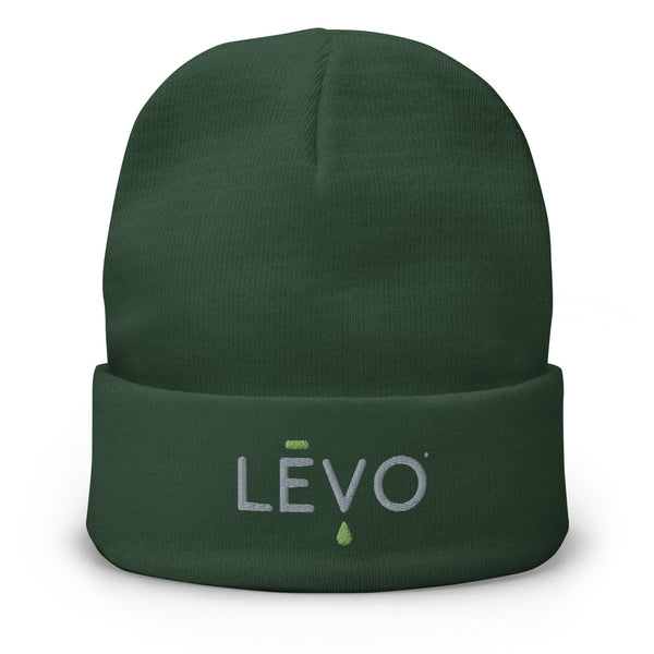 LĒVO Beanie with Embroidered Logo: Warm and Stylish Headwear