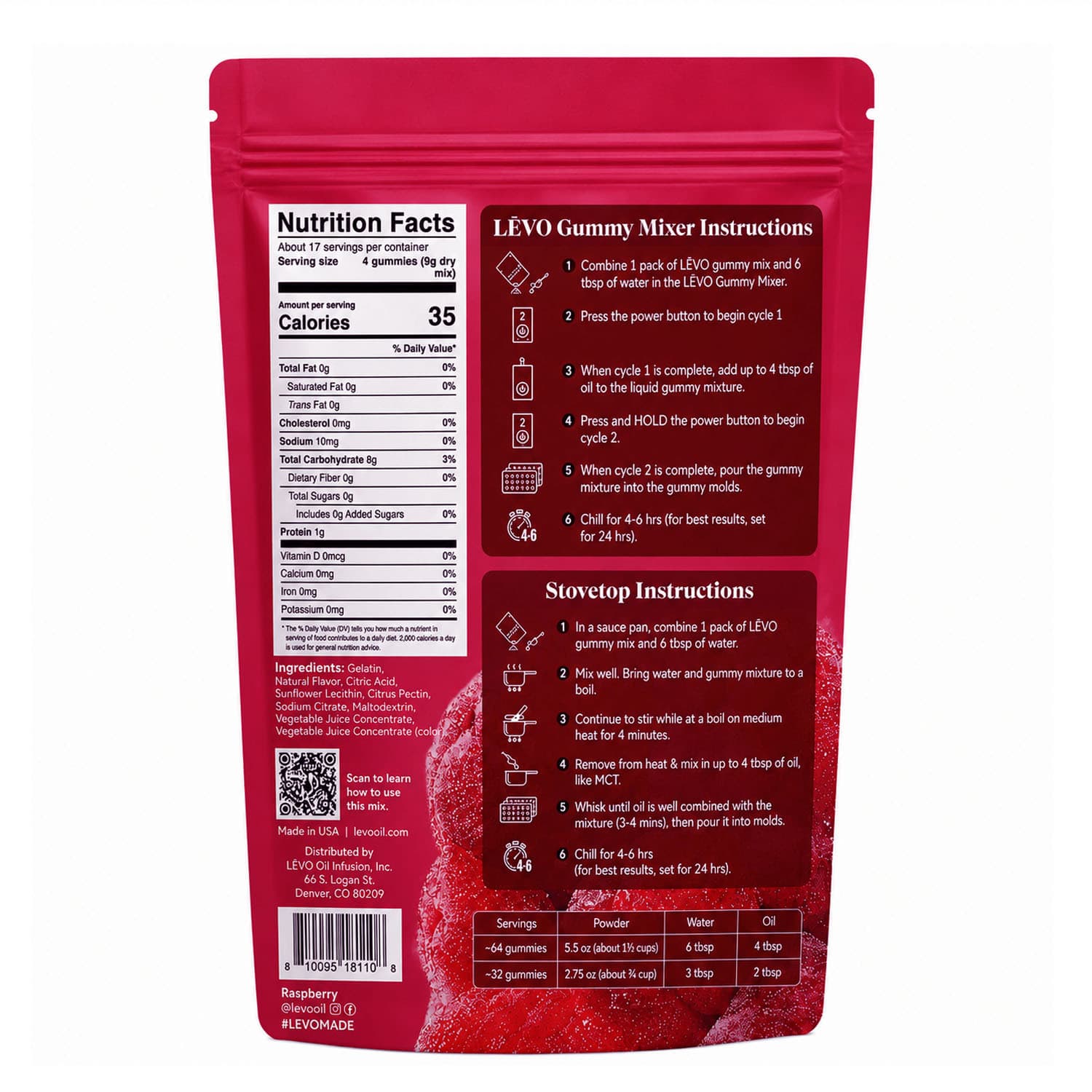 Gummy Mix - Raspberry - Sugar Free (5.5 oz)