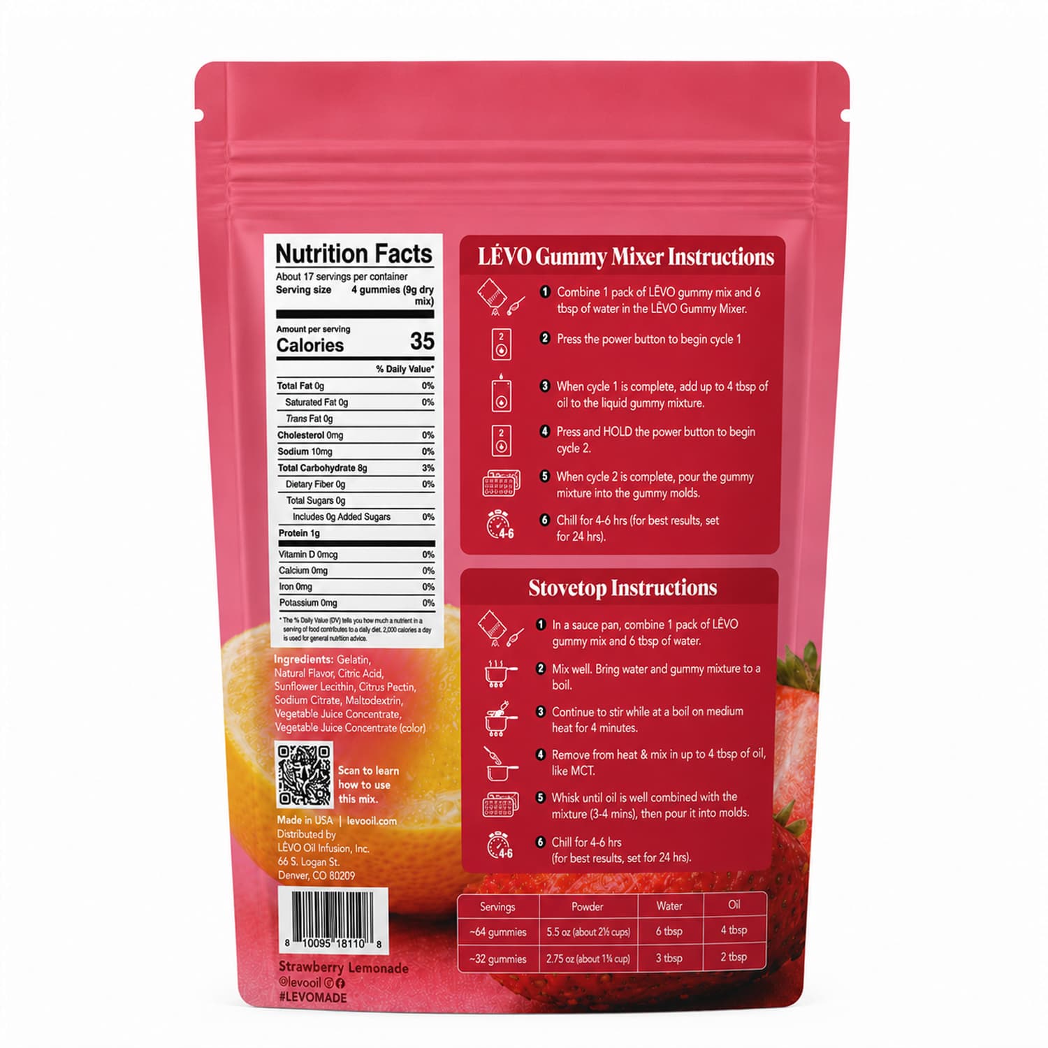 Gummy Mix - Strawberry Lemonade - Sugar Free (5.5 oz)