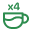 4+ cups in a single run