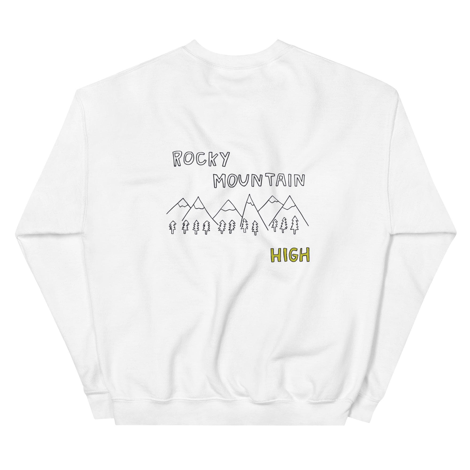 "Rocky Mountain High" Crewneck Sweatshirt with Embroidered Logo