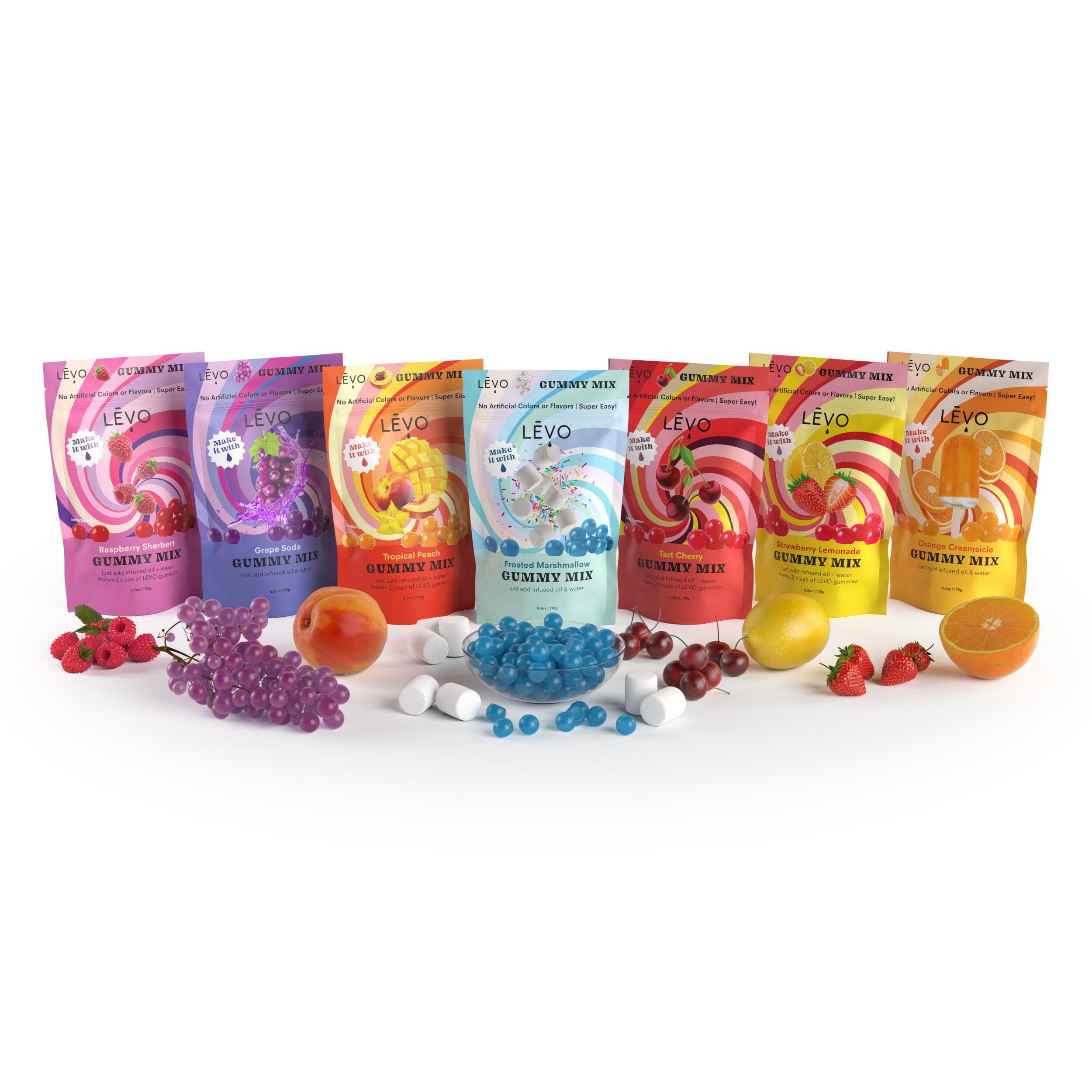 Grape, Marshmallow, and Orange Gummy Mixes. Buy 3 Flavors at Once & SAVE!