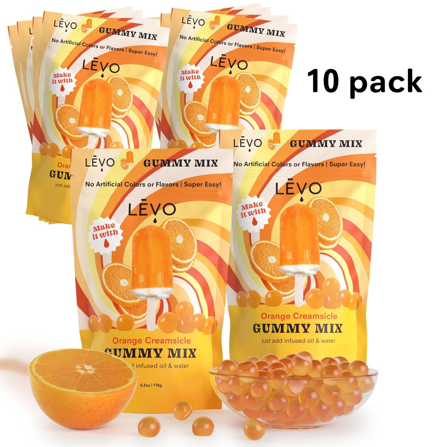 Orange Creamsicle Gummy Mix by LEVO Oil Infusion, to make you own edibles at home