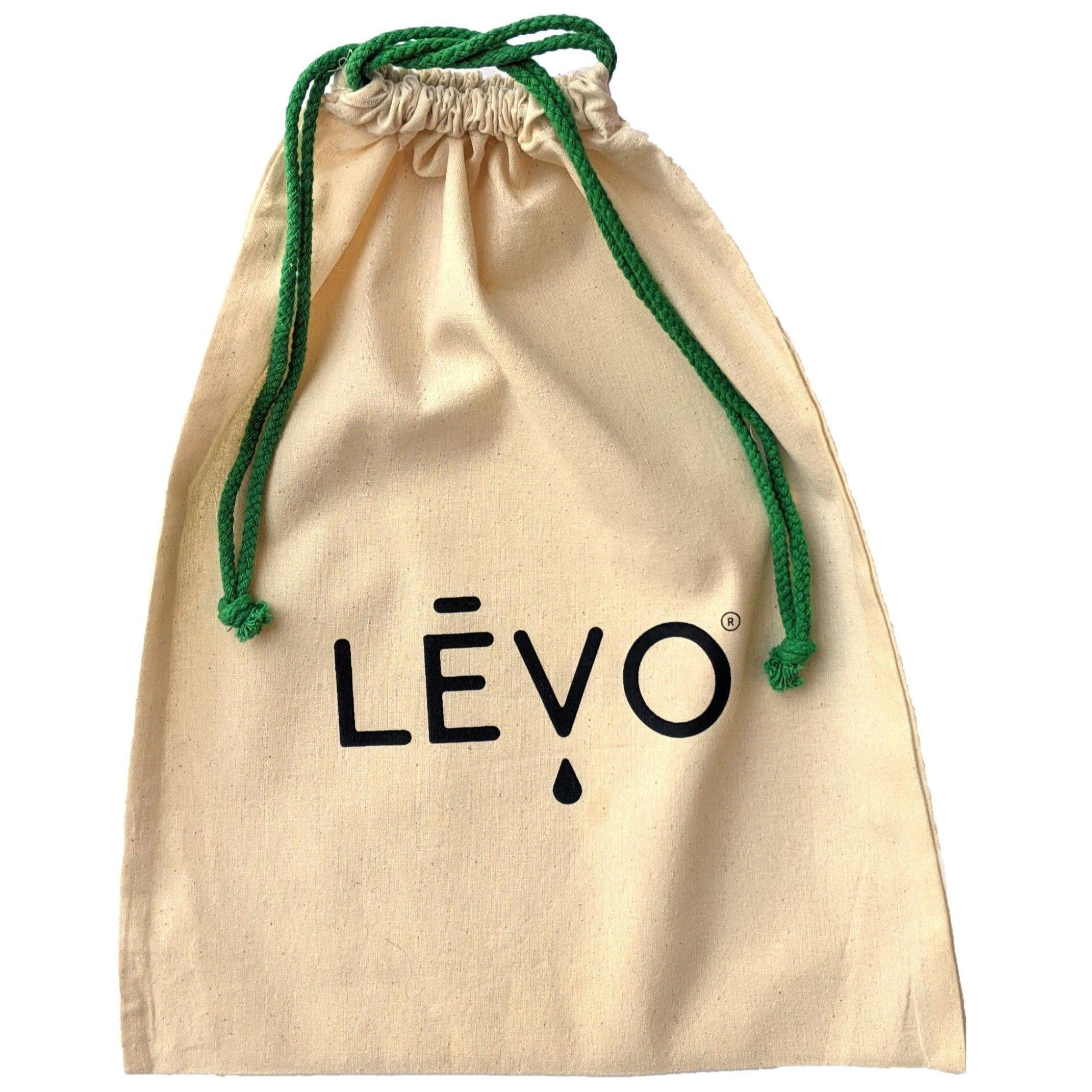 LEVO drawstring bag tied shut