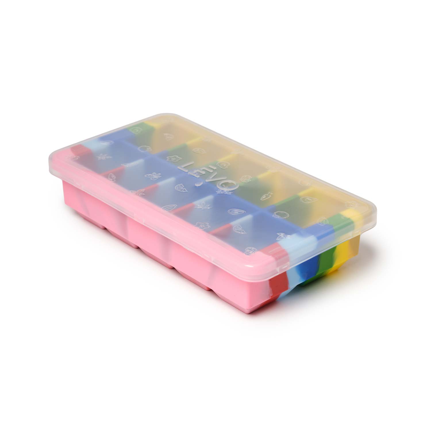 LEVO oil herb block tray Rainbow colored with transparent cap
