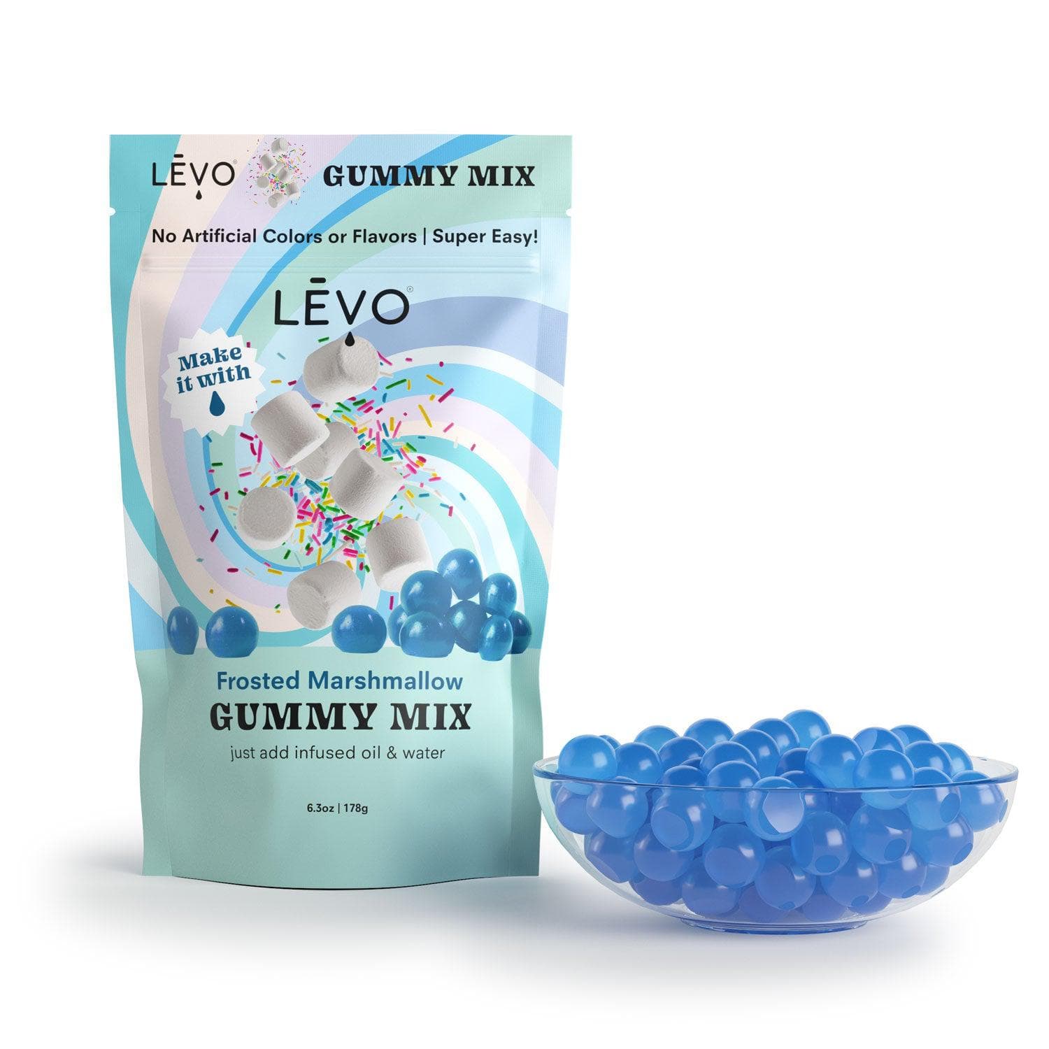  LĒVO Gummy Mix - Raspberry Sherbert - Make Your Own Infused  Gummies - Each Bag Makes 64 Gummies - 1 Pack