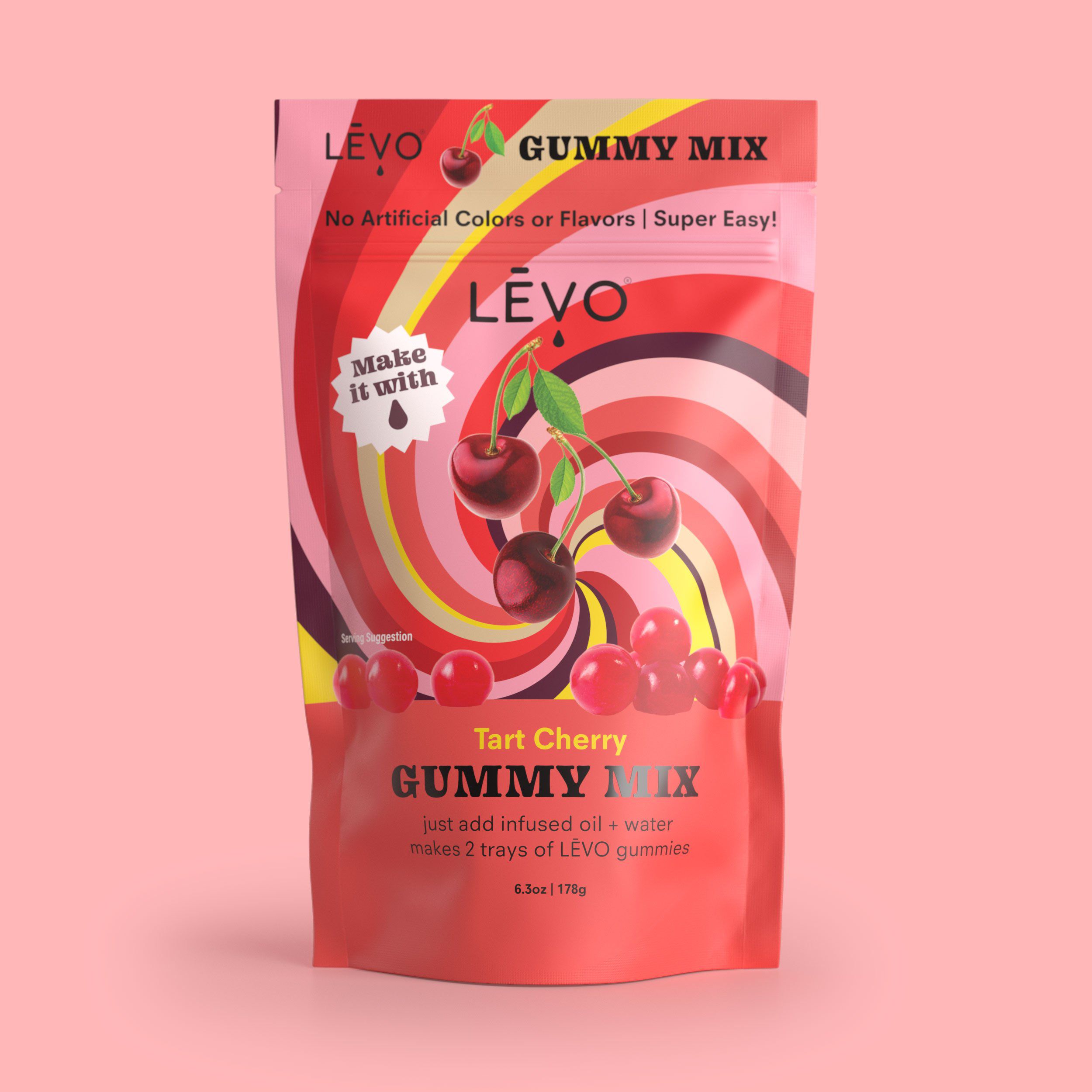 LEVO makes it easy to have your own infused treats for yourself and to share with friends. Each bag of LEVO gummy powder mix fills 2 trays, that's 64 gummies!