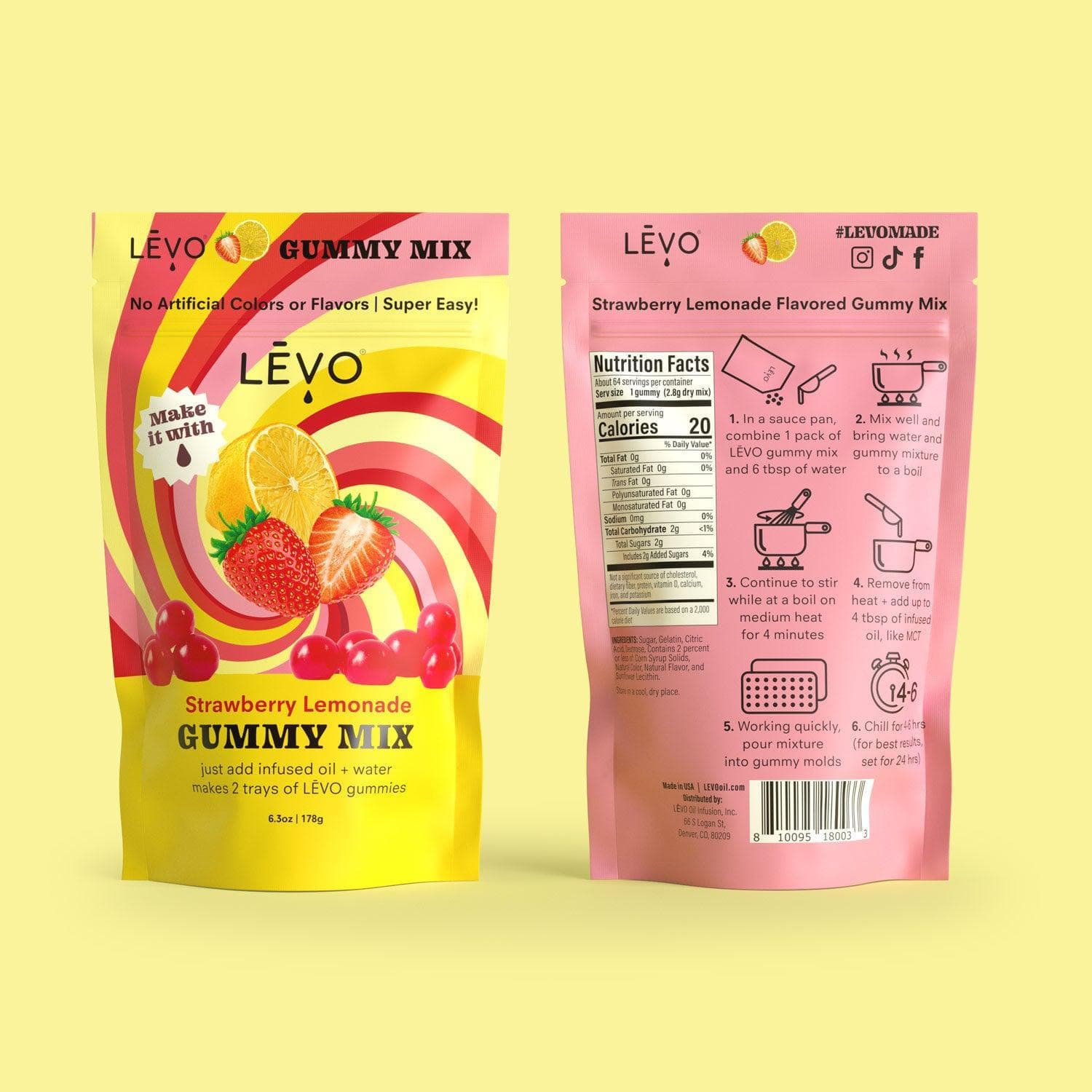 LEVO Strawberry Lemonade Gummy Mix in our Gummy Mix Two Pack. Elevate your edibles.