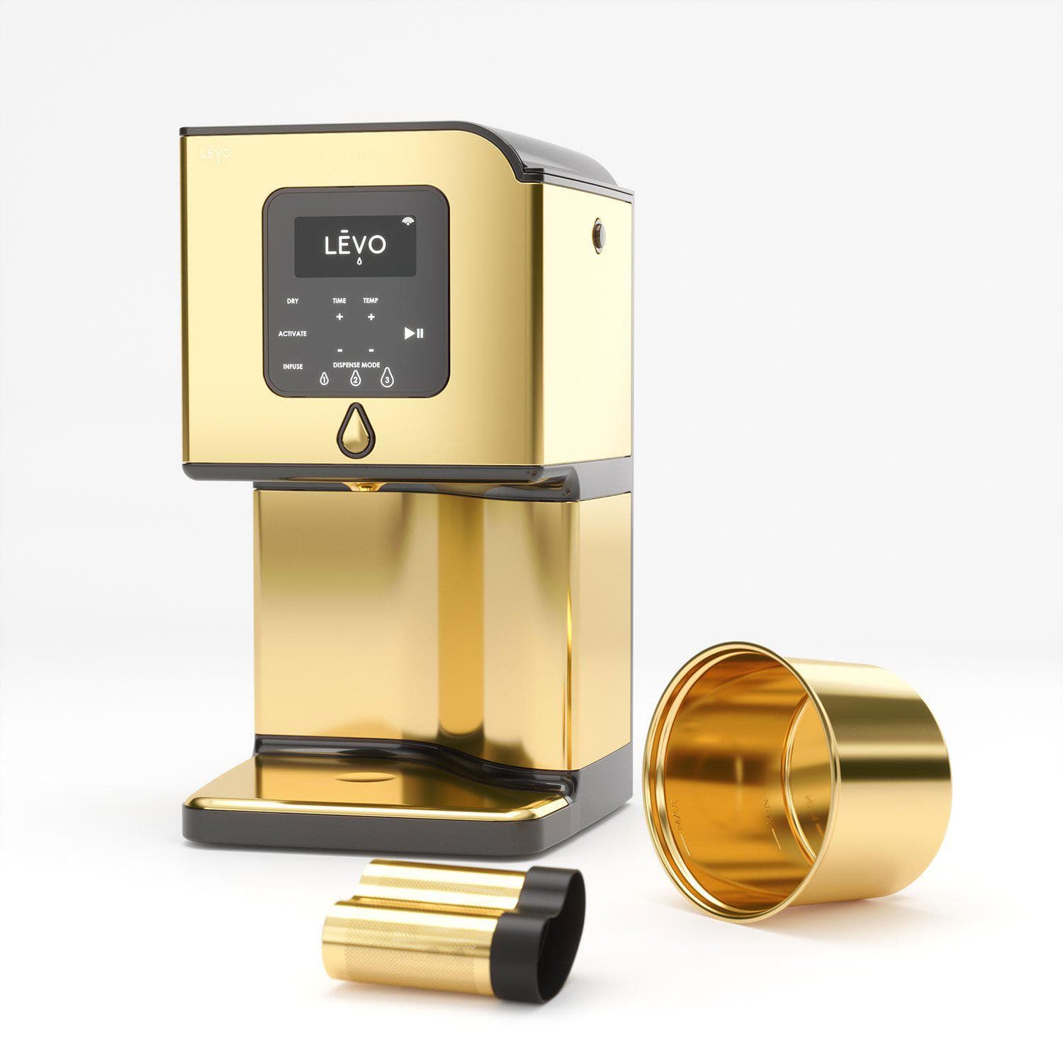 LĒVO in 14 karat gold, a premium herbal infusion device that has to be seen and felt to be believed.