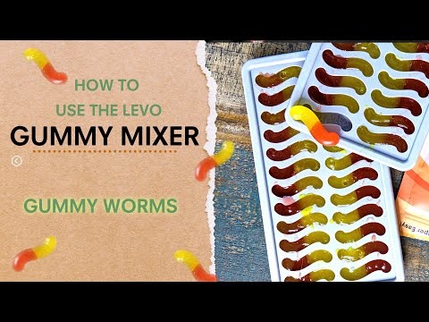Use the gummy candy mixer to make gummy worms. Enjoy hassle-free gummy-making with The LĒVO Gummy Candy Mixer.